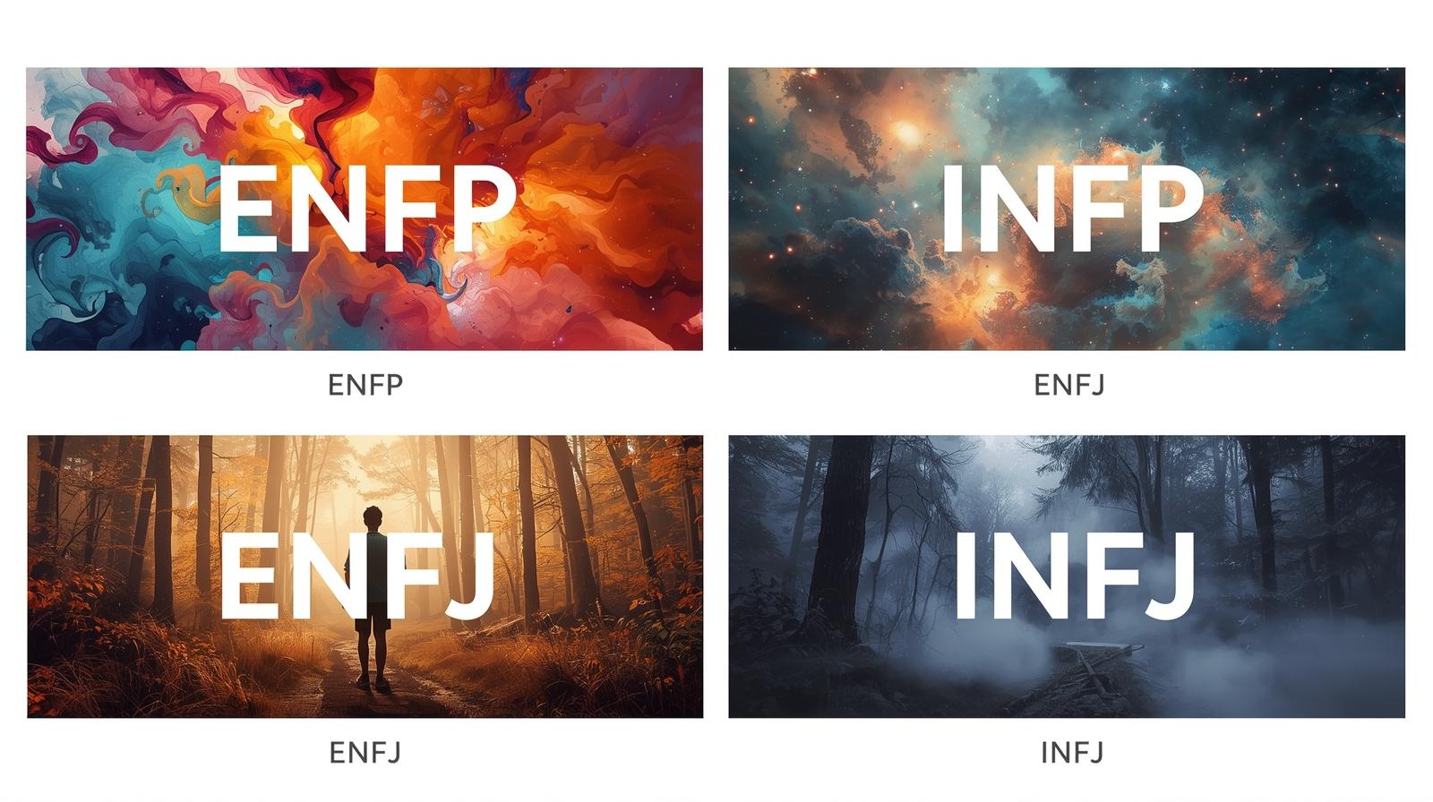 【完全版】MBTIのNFタイプとは?ENFP・INFP・ENFJ・INFJの特徴・強み・弱み・適職を総まとめ【2025年最新版】